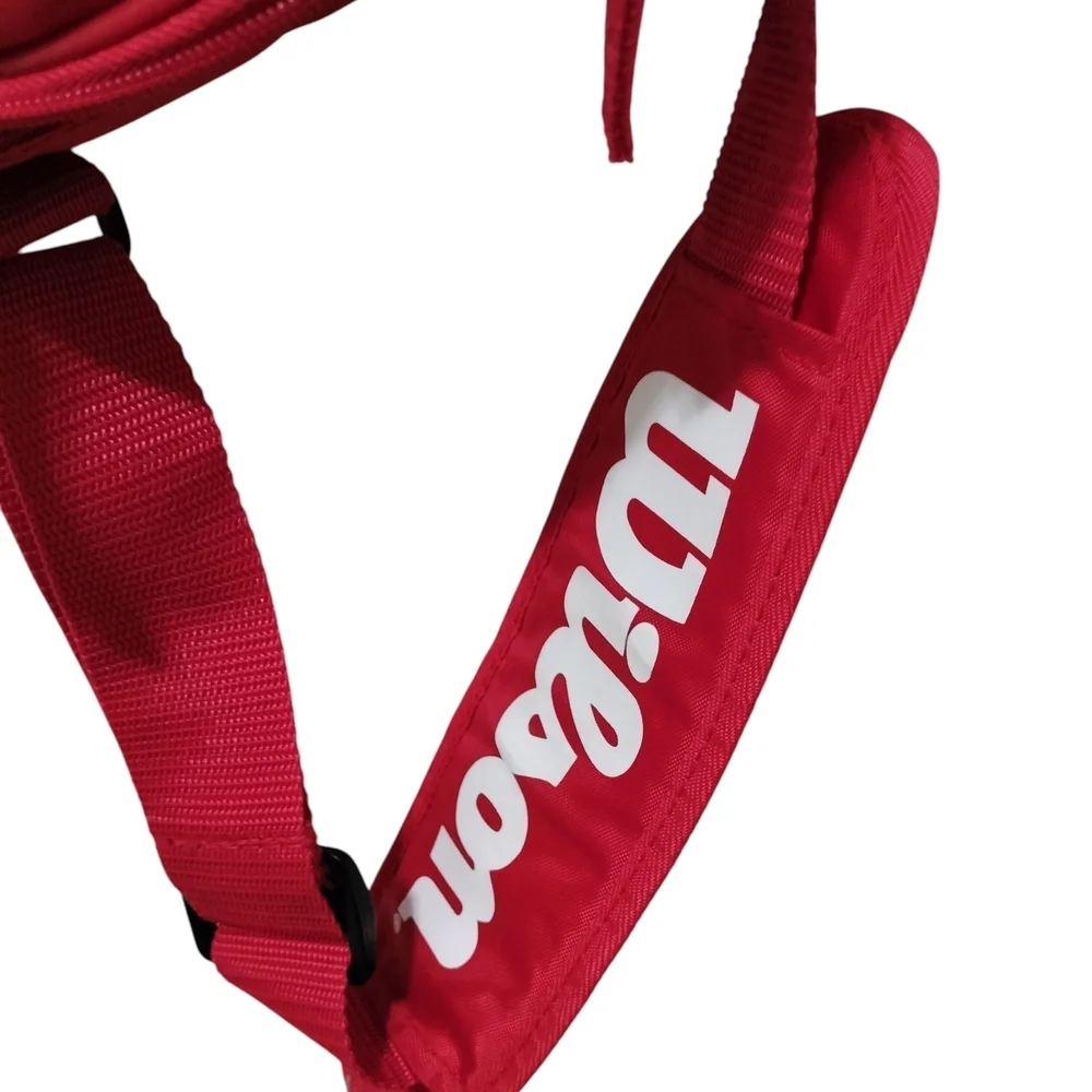 Wilson Advantage 3 Pack Tennis Racket Bag Red White Holds 3 Racquets Shoulder - Picture 6 of 8